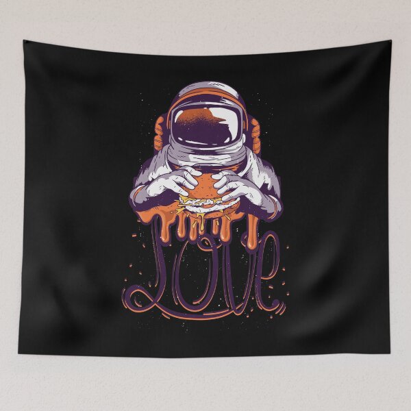 Item preview, Astronaut with Cheesburger in the universe. designed and sold by emphatic.