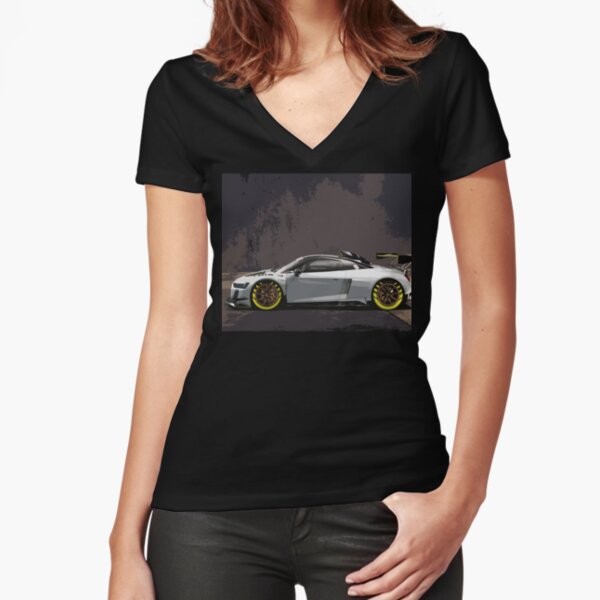 Audi R8 LMS GT2 Fitted V-Neck T-Shirt