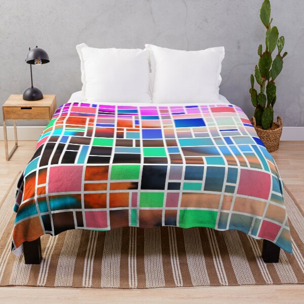 Item preview, Abstract Multicolour Modern Art Grid Pattern designed and sold by MarkUK97.