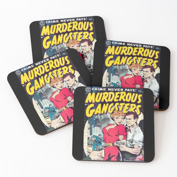 Item preview, Murderous Gangsters - Vintage Comic Book Cover designed and sold by CrimeLab.