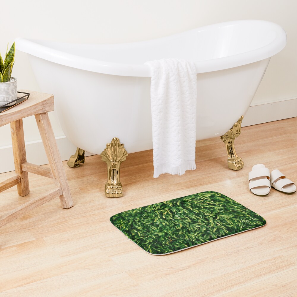 "GREEN MOSS" Bath Mat for Sale by AnnaRatkevich Redbubble