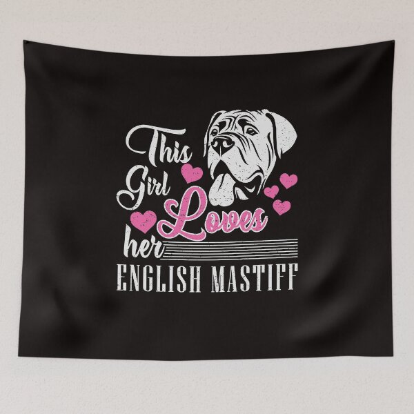 Item preview, Girl loves english mastiff dog gift designed and sold by torlei565.