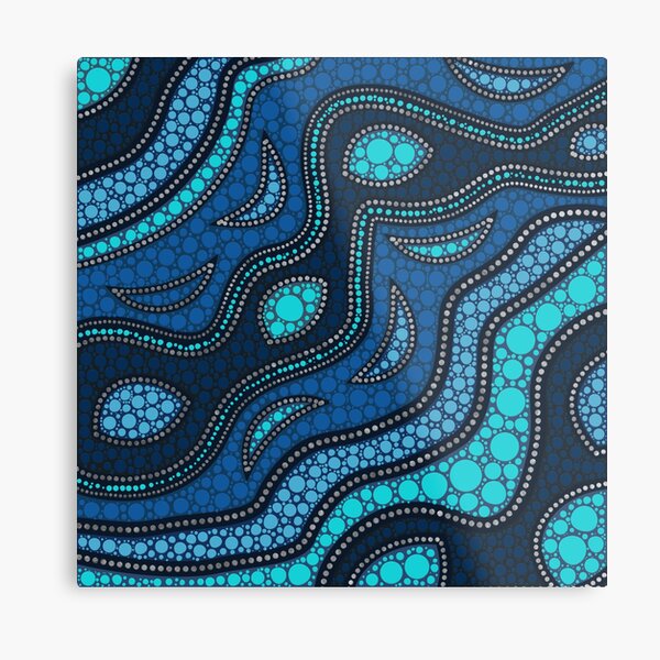 Dot Art Aboriginal Australian Inspired #3 Metal Print