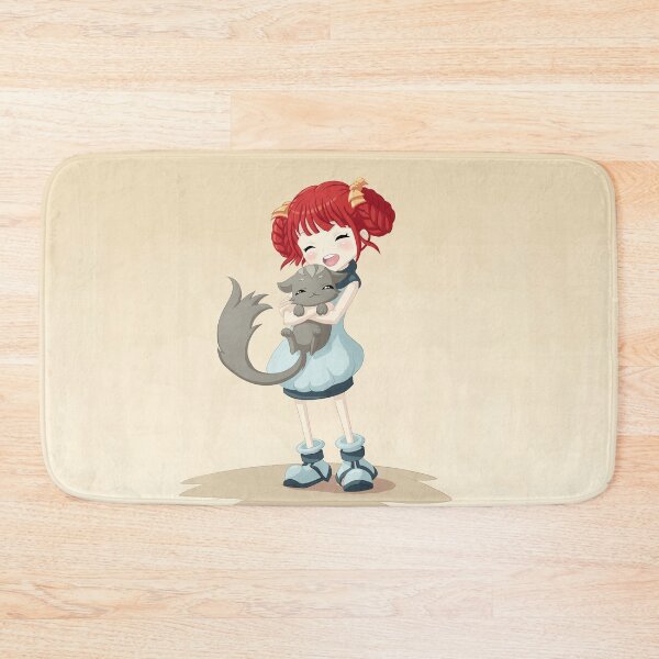 Item preview, Girl and a Cat designed and sold by freeminds.