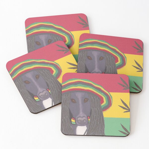 Item preview, Reggae Greyhound Lurcher Rasta Greyhound  designed and sold by JaneWrenArt.