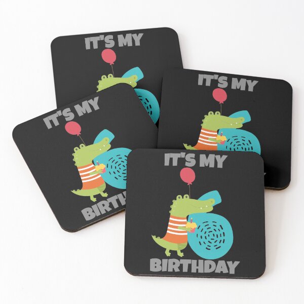 Item preview, It's My 6th Birthday, Happy 6th Birthday, Happy sixth Birthday Alligator Design for boys and girls designed and sold by marosharaf.