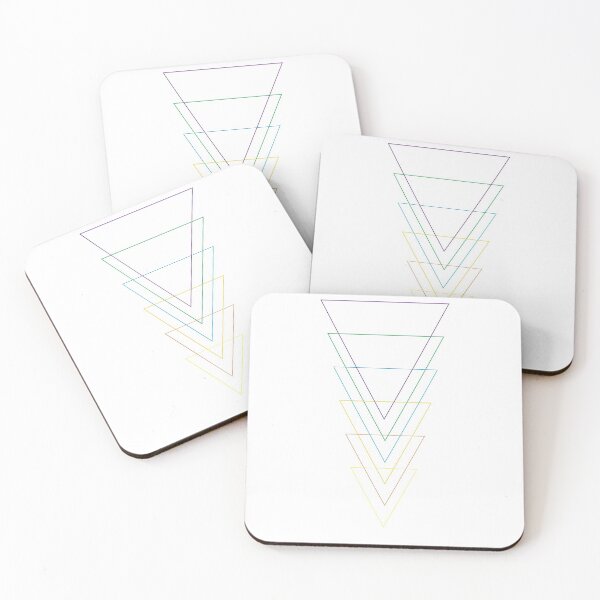 Item preview, Geometric line-art triangle shape in the colors of the rainbow designed and sold by Saskia Beeldman.