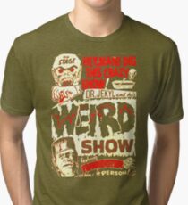 Dr. Jekyl and His Weird Show, Featuring Frankenstein Horror Vintage Tri-blend T-Shirt