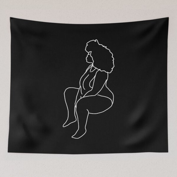 Item preview, Black Woman Line Art | Natural Afro Hair | Melanin Sista designed and sold by trajeado14.