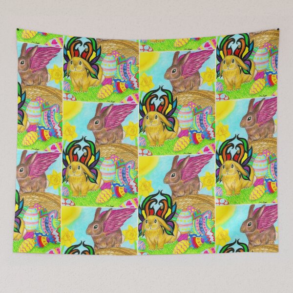 Item preview, Easter bunnies with wings designed and sold by Melanie Jeyakkumar.