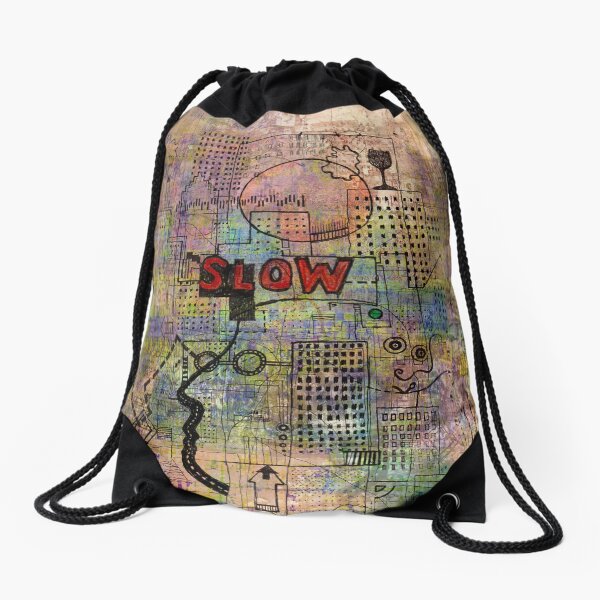 Slow 2 Drawstring Bag