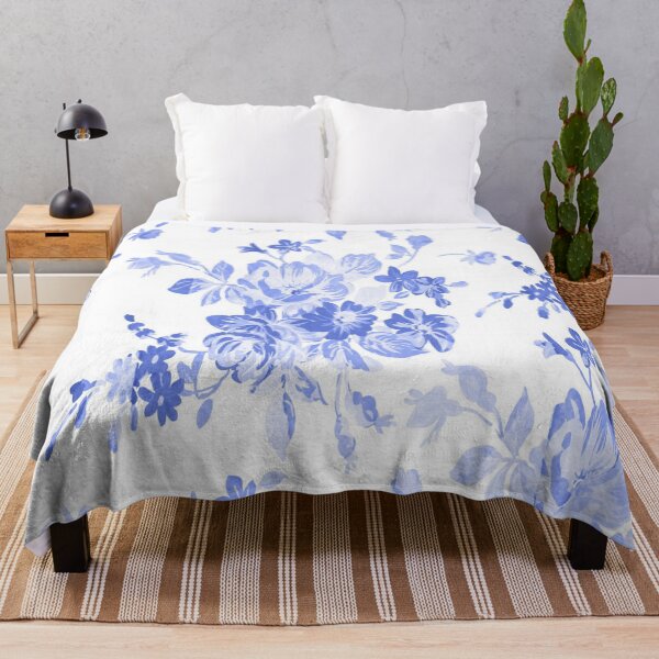 Item preview, Blue and White Flowers Pattern designed and sold by MurphyMorganGifts.