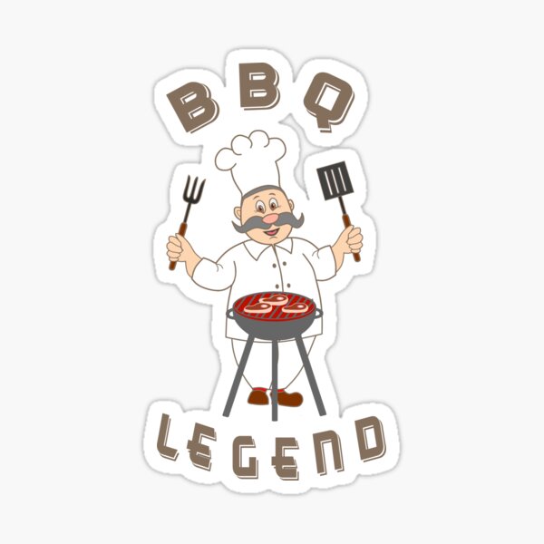 Opa Barbecue Legende Grandpa BBQ Legend Sticker