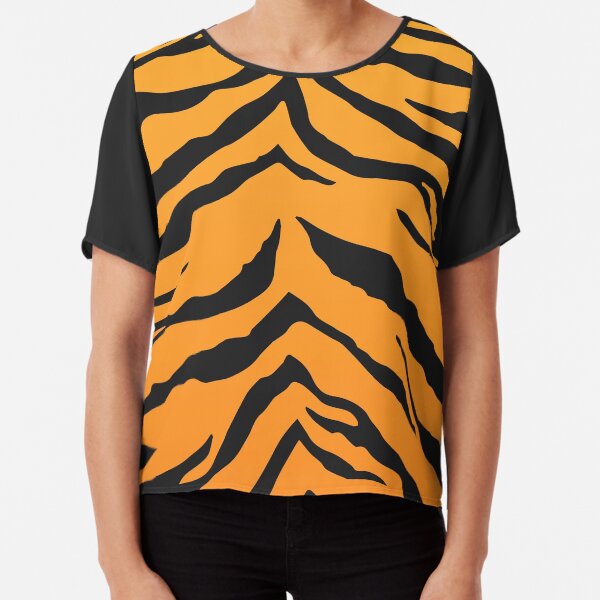 Tiger | Animal skin decor Chiffon Top
