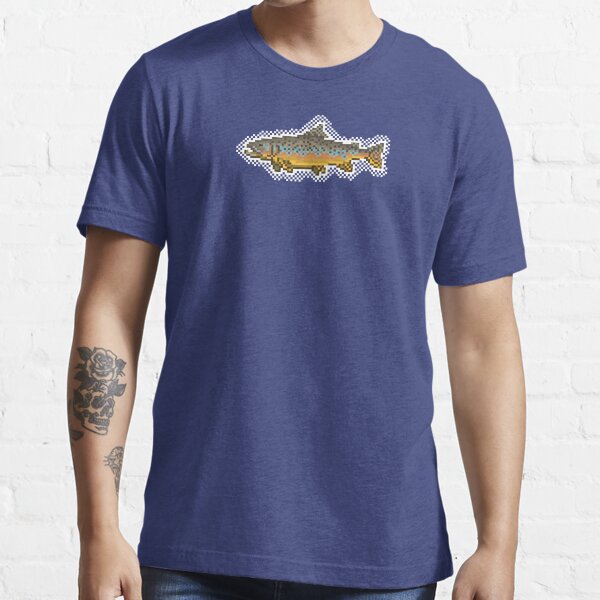 Pixel Art Brown Trout Fishing Shirt Essential T-Shirt