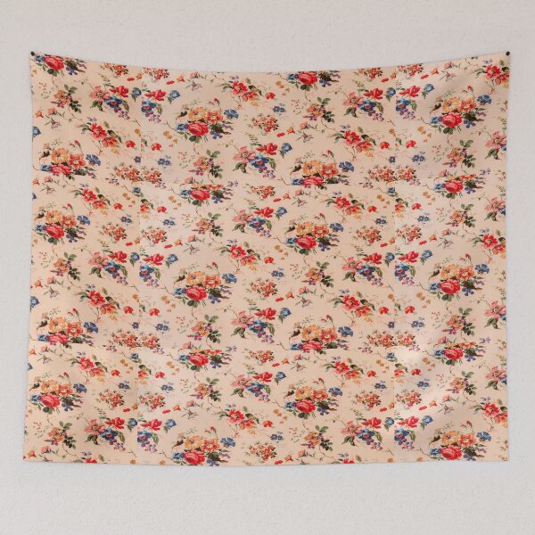 Item preview, Vintage Flowers On Pink Background Floral Pattern designed and sold by MurphyMorganGifts.