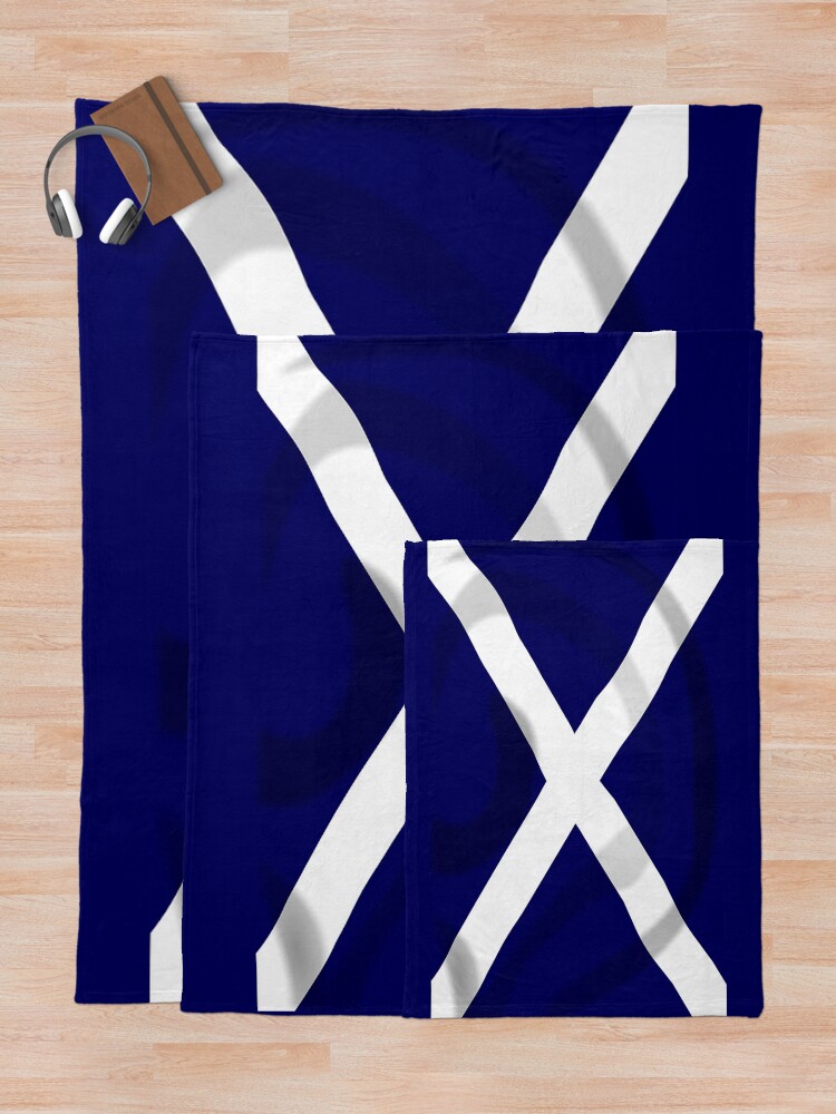 Alternate view of SALTIRE FLAG. FULL COVER. Scotland, Flag of Scotland, Scottish Flag, Saltire, SNP, S.N.P, Scottish Independence, Scots. Throw Blanket