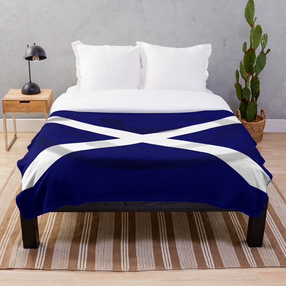 SALTIRE FLAG. FULL COVER. Scotland, Flag of Scotland, Scottish Flag, Saltire, SNP, S.N.P, Scottish Independence, Scots. Throw Blanket