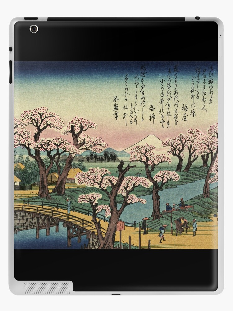 Ando Hiroshige Evening Glow At Koganei Bridge Ipad Case Skin By Vakashop Redbubble