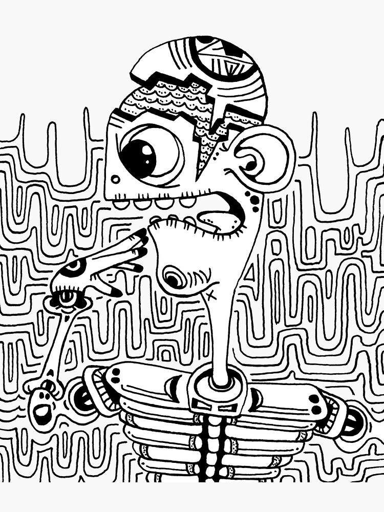 "Caught off guard" Sticker for Sale by yeknomster Redbubble