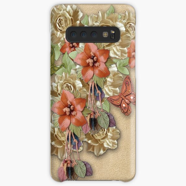 Leather Flowers & Butterflies Samsung Galaxy Snap Case