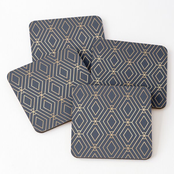 Item preview, Navy & Gold Diamond Geometric designed and sold by Blue-Banana.