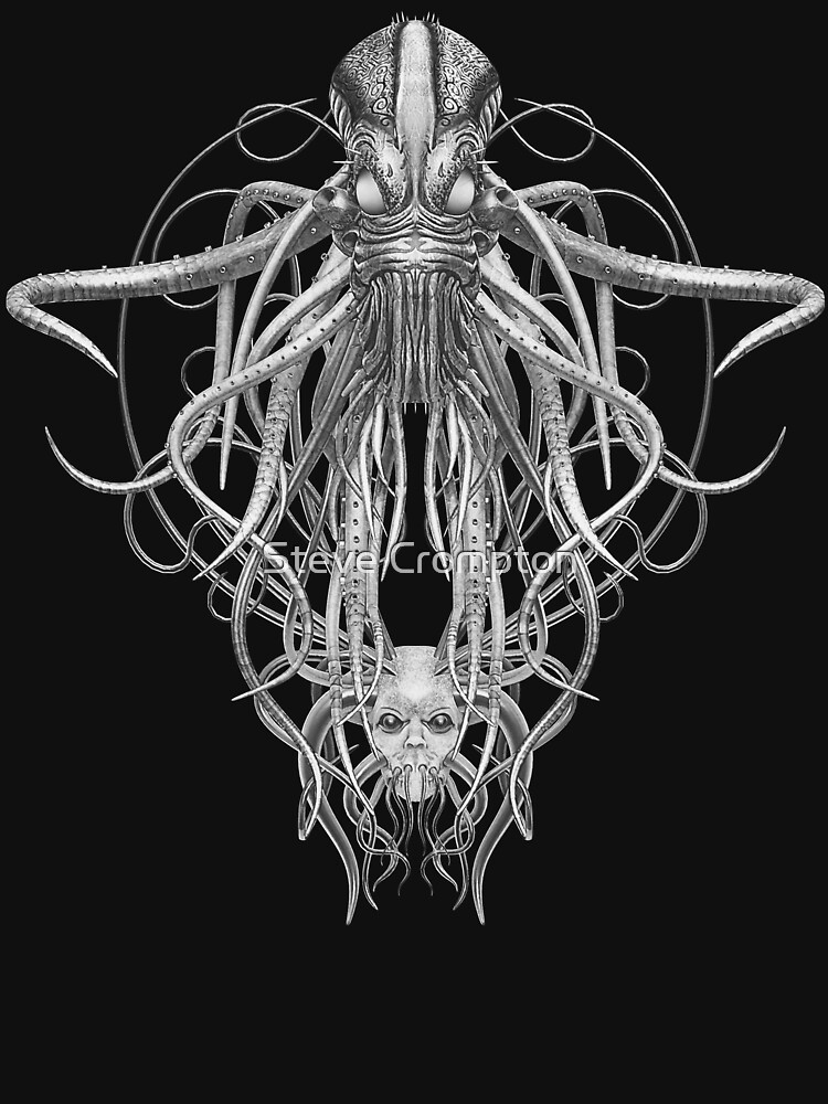 Cthulhu / Kraken in Black and White by SC001