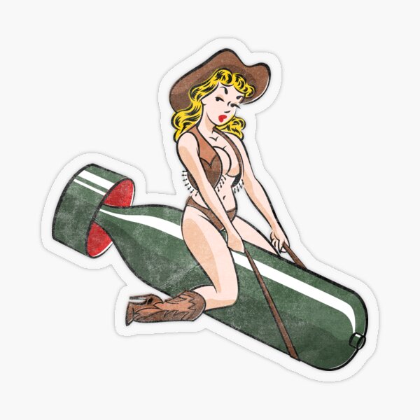 Droid Ride Nude Pinup Vinyl Sticker