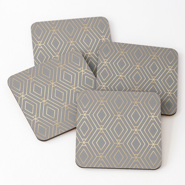 Item preview, Grey & Gold Diamond Geometric designed and sold by Blue-Banana.