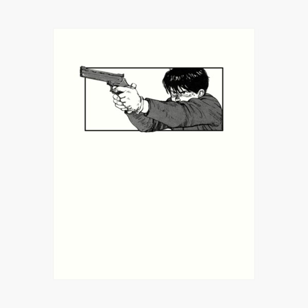 Akira kaneda gunpoint (clean) Art Print