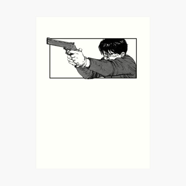 Akira kaneda gunpoint (clean) Art Print