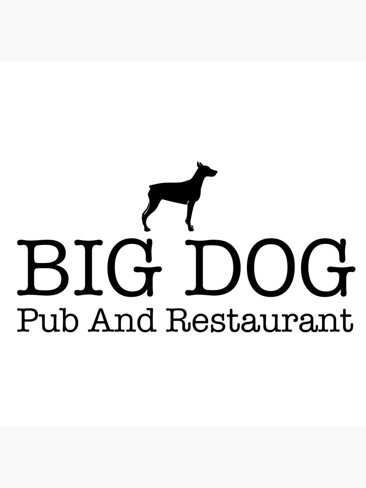 "Big Dog Pub And Restaurant Logo Design" Photographic Print by logoids