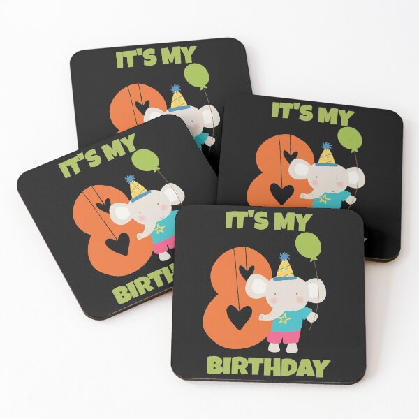 Item preview, It's My 8th Birthday, Happy 8th Birthday, Happy eighth Birthday Elephant Design for boys and girls designed and sold by marosharaf.