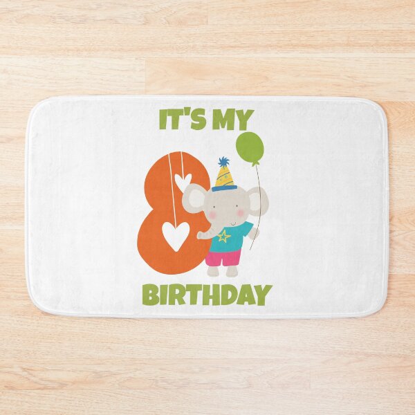 Item preview, It's My 8th Birthday, Happy 8th Birthday, Happy eighth Birthday Elephant Design for boys and girls designed and sold by marosharaf.