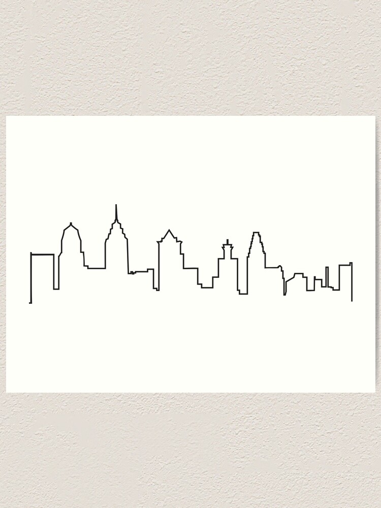 Philly Skyline Line Drawing There must be no consecutive horizontal ...