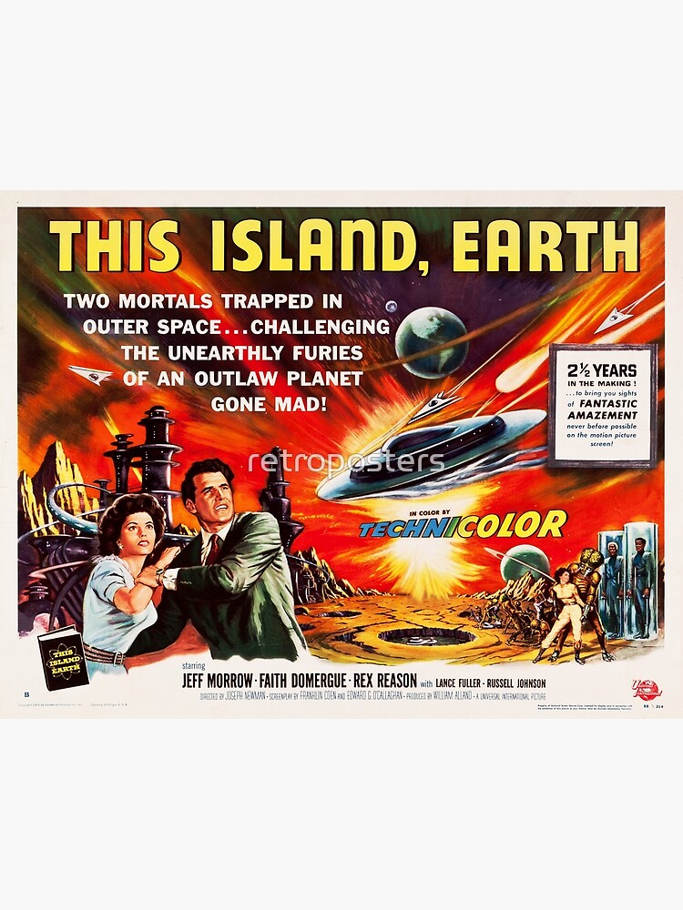 "THIS ISLAND, EARTH 1955 Sci Fi Classic Cinema Vintage Movie" Poster ...