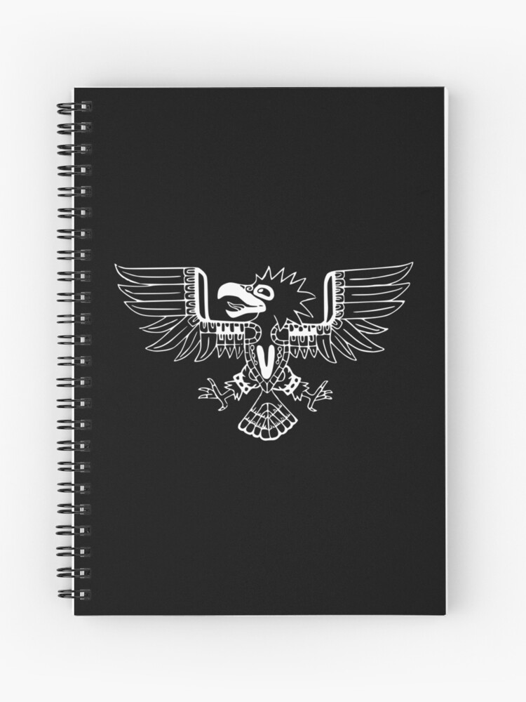 Cuaderno de espiral «Águila Maya - Negro» de Moppo | Redbubble