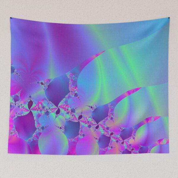 Item preview, Blue And Pink Bubble Fractal Pattern designed and sold by MurphyMorganGifts.