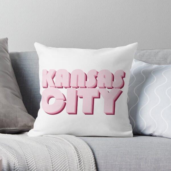 Pink-Red Kansas City Throw Pillow