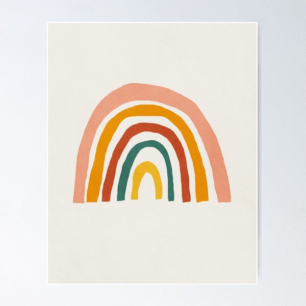 Item preview, Rainbow, Abstract, Mid century modern kids wall art, Nursery room designed and sold by juliaemelian.