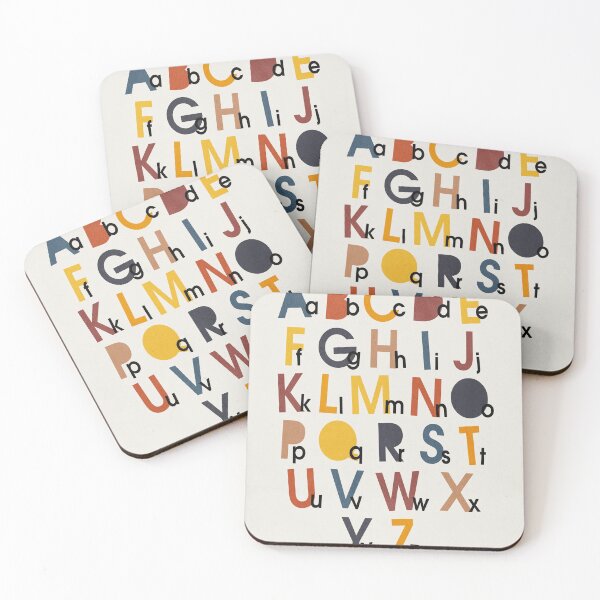 Item preview, Alphabet, Abstract, Mid century modern kids wall art, Nursery room designed and sold by juliaemelian.