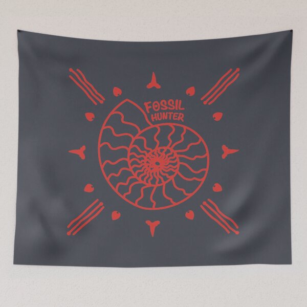 Item preview, Ammonite - Fossil Hunter (red) designed and sold by cherylintexas.