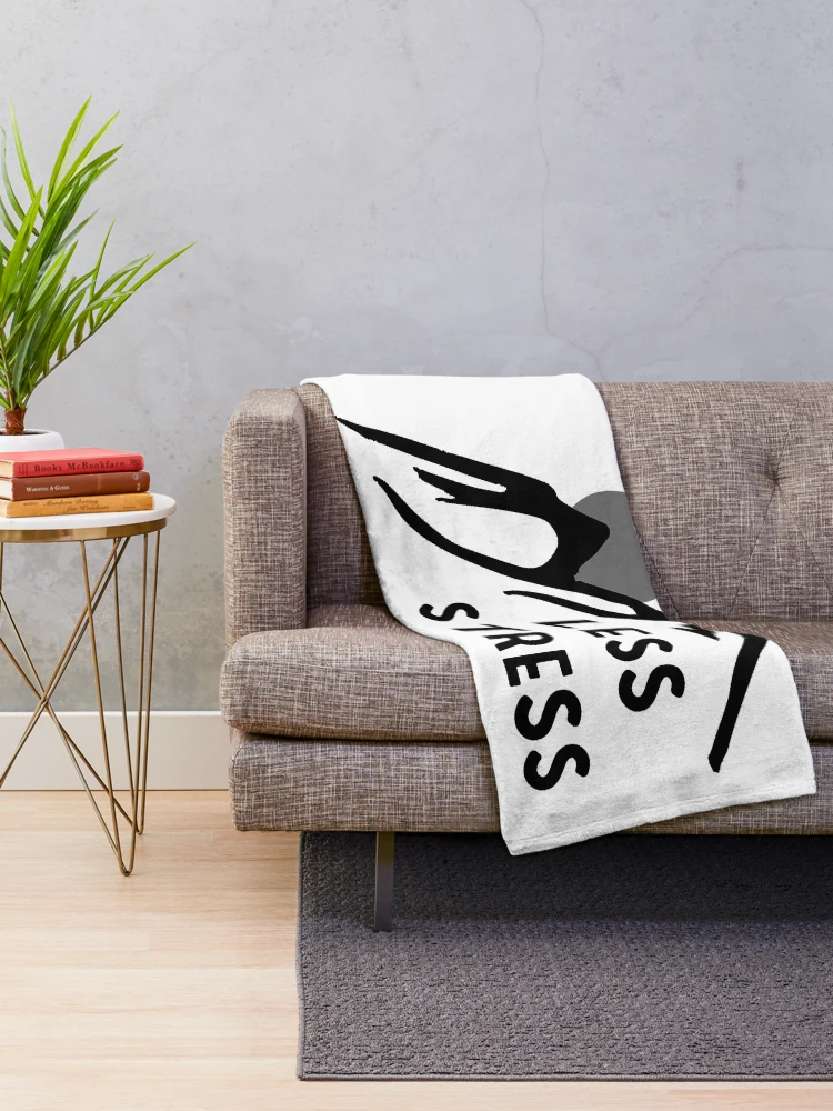 Thumbnail 2 of 6, Throw Blanket, Sticker - Less Stress designed and sold by StickersStore.