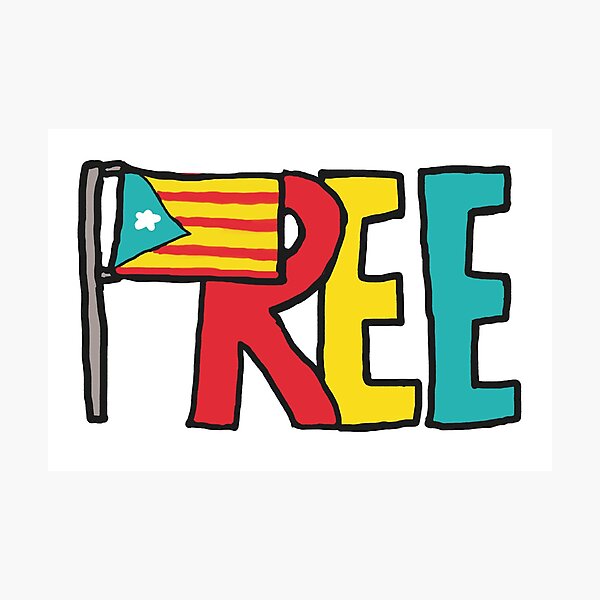 Independencia catalana catalana libre Lámina fotográfica