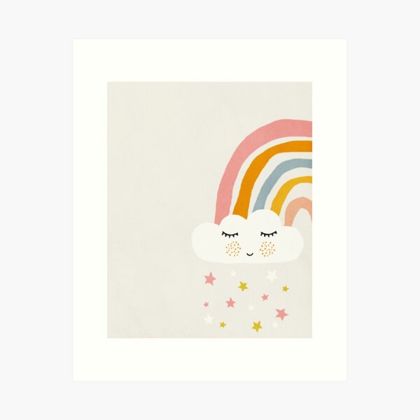 Item preview, Rainbow, Abstract, Mid century modern kids wall art, Nursery room designed and sold by juliaemelian.