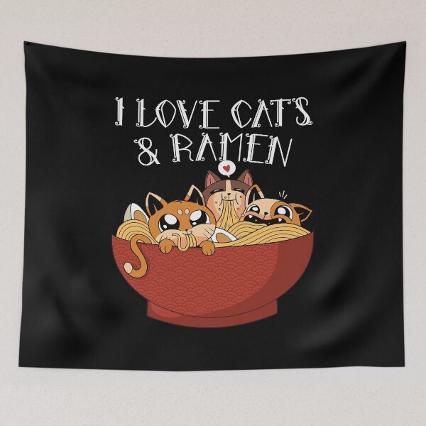 Item preview, Ramen soup with cute cats. designed and sold by emphatic.