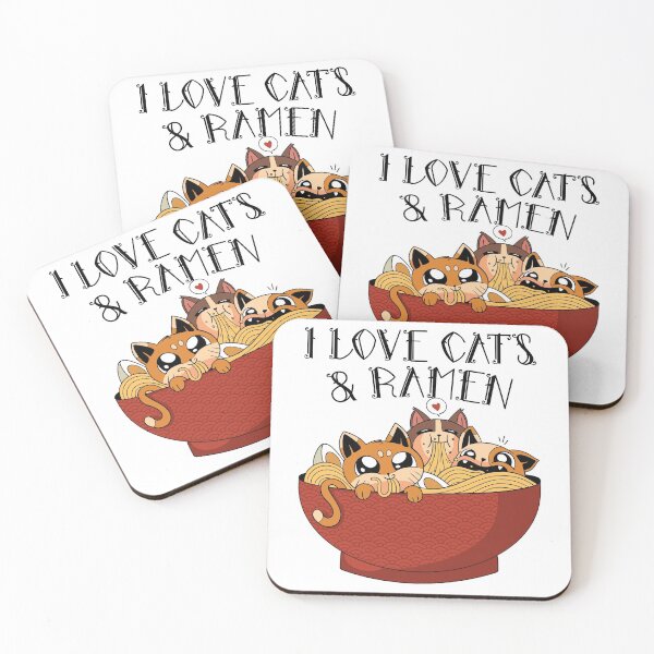 Item preview, Ramen soup with cute cats. designed and sold by emphatic.