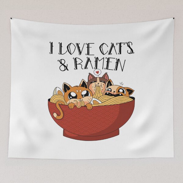 Item preview, Ramen soup with cute cats. designed and sold by emphatic.