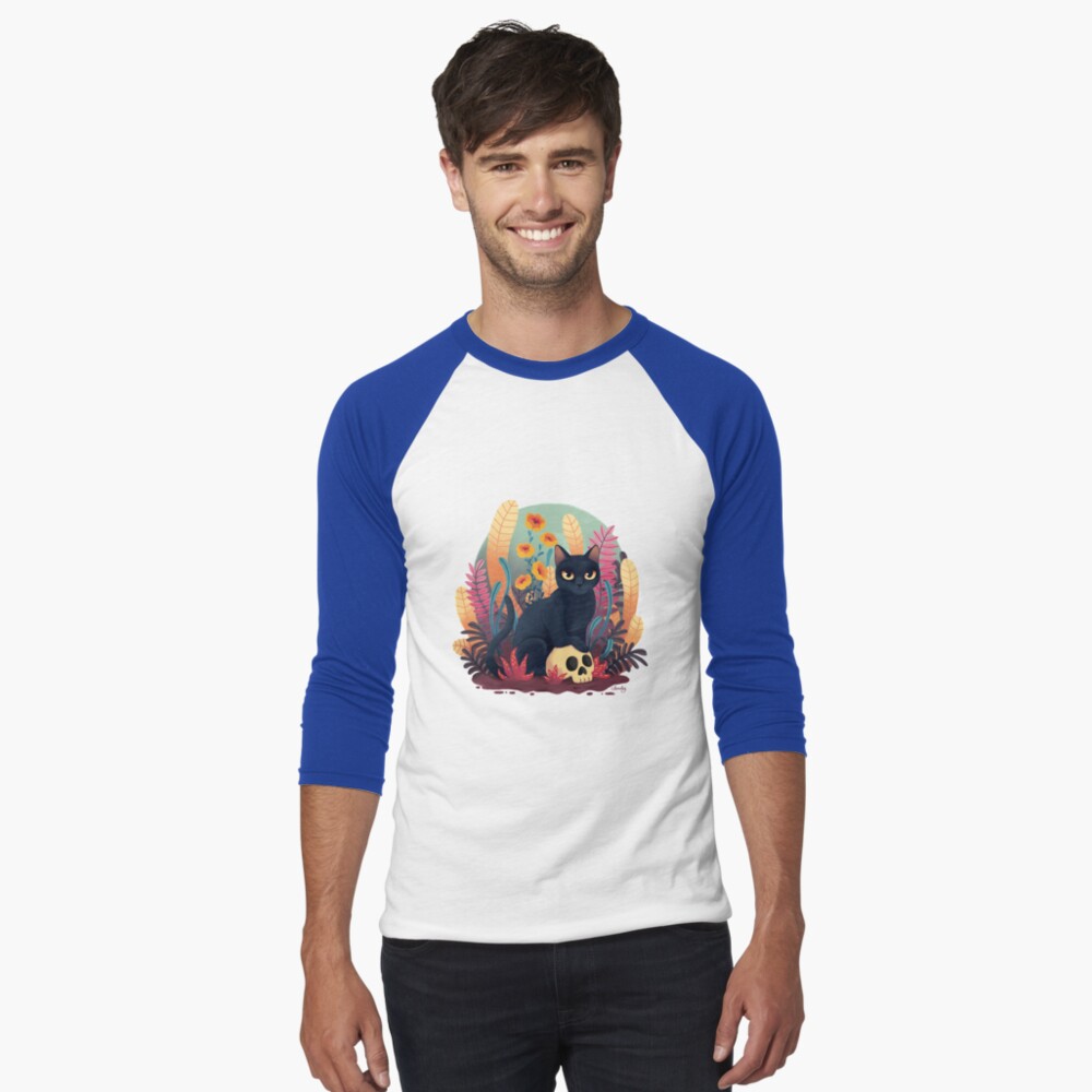 Item preview, Baseball ¾ Sleeve T-Shirt designed and sold by hellocloudy.