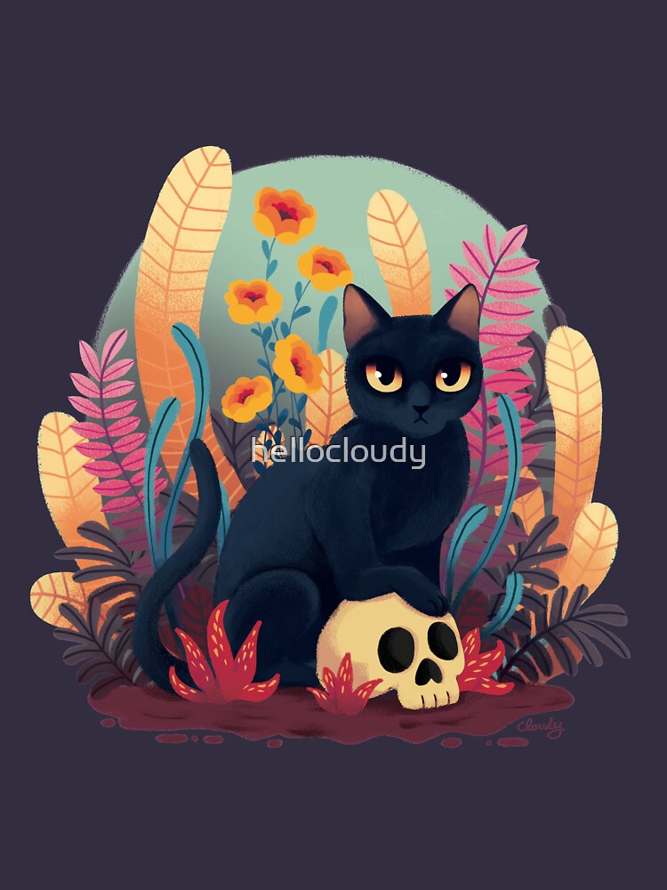 Skull kitty by hellocloudy